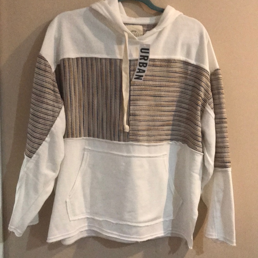 UO color-block over sized hoodie sweatshirt